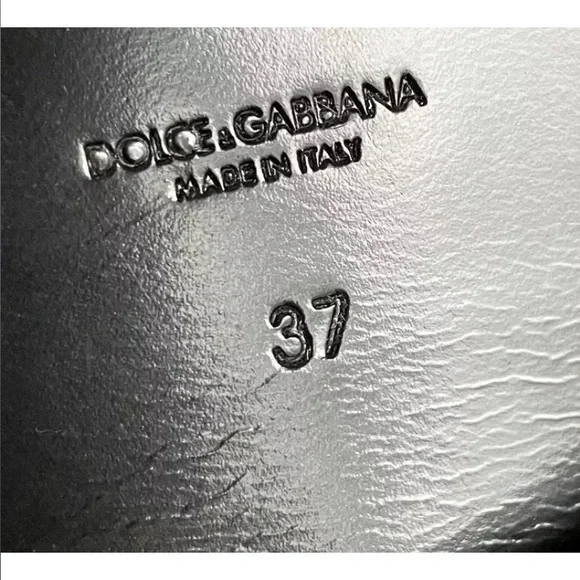 AUTHENTIC DOLCE & GABBANA Stivali Amore DG Logo Knee High Boots Size 37 US 6.5 - Picture 7 of 15